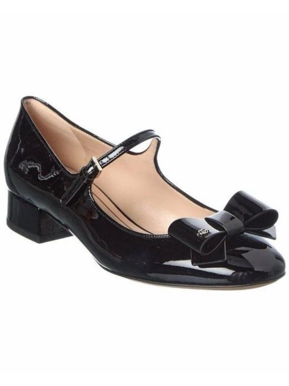 NEW GUCCI Women's Black Bow Patent Ballerina Flat Sz 38.5 100% Authentic